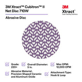 3M 710W Cubitron II Hookit Net Disc, 220+, Purple, 5 in x NH, Die 500X (7100288230) (300 Pack) - 2