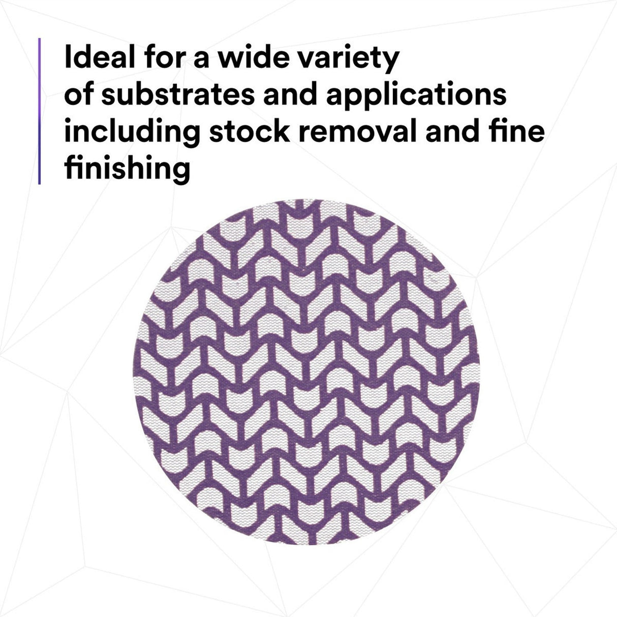 3M 710W Cubitron II Hookit Net Disc, 220+, Purple, 5 in x NH, Die 500X (7100288230) (300 Pack) - 10