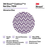 3M 710W 88472 Cubitron II Net Disc, 150+ Grit, Purple, 5 in x NH, Die 500X, Hook and Loop (7100288234) (300 Pack) - 2