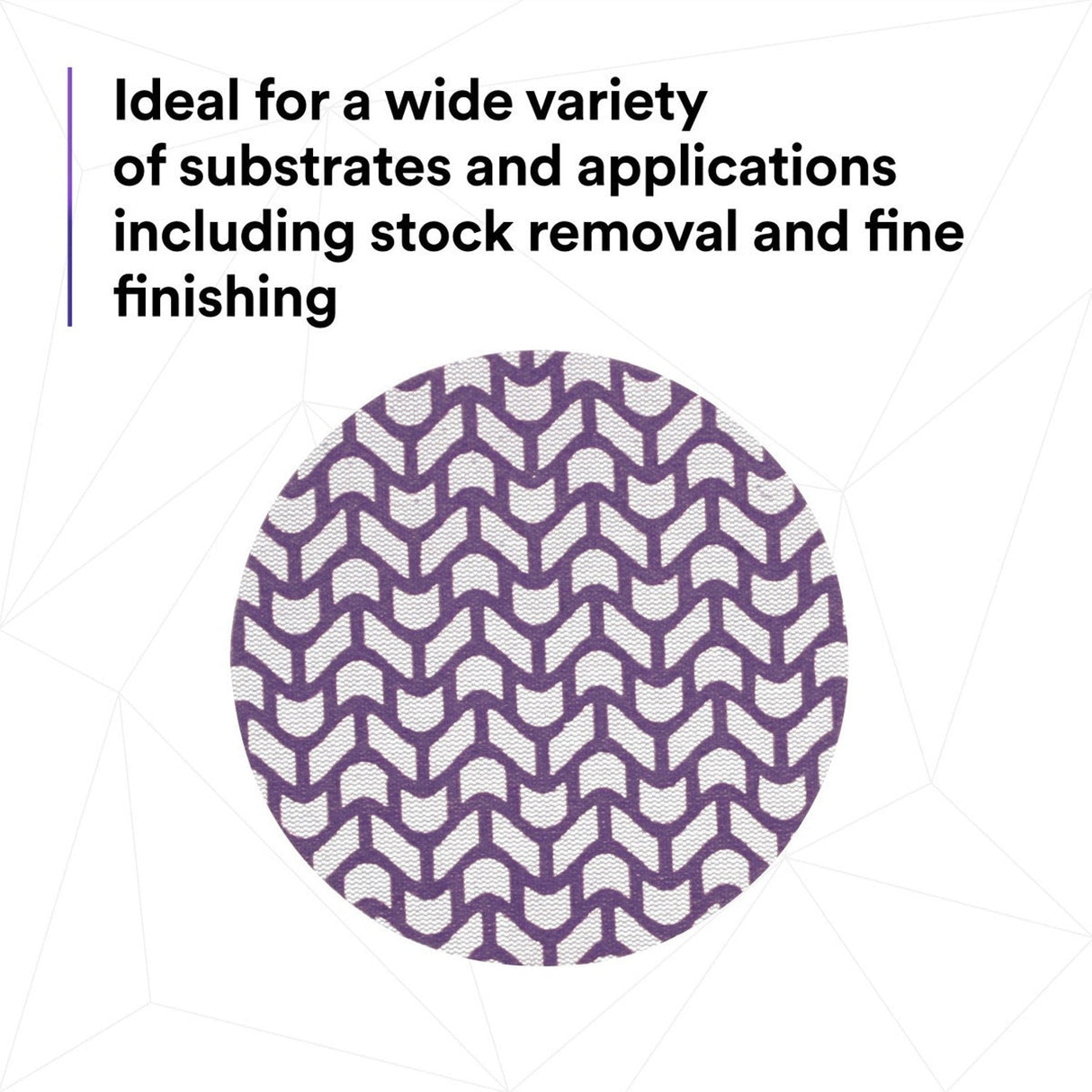 3M 710W 88472 Cubitron II Net Disc, 150+ Grit, Purple, 5 in x NH, Die 500X, Hook and Loop (7100288234) (300 Pack) - 10
