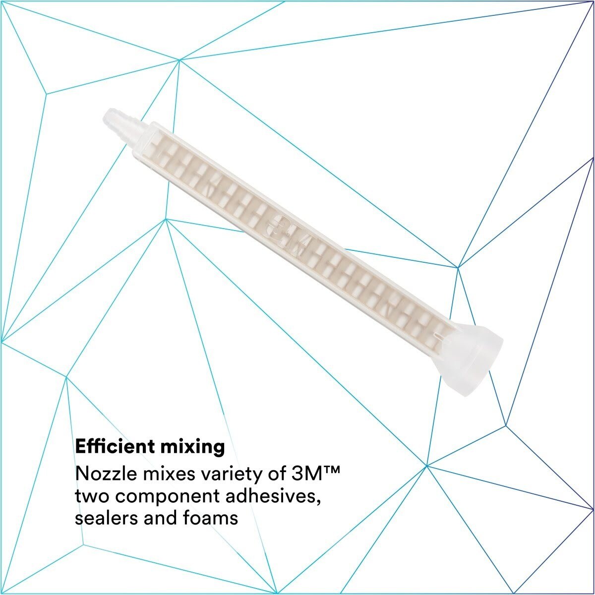 3M 08193 Static Mixing Nozzle, Cascade Mix Meter Nozzle, 200 mL, Gold (7100290361) (36 Pack) - 2