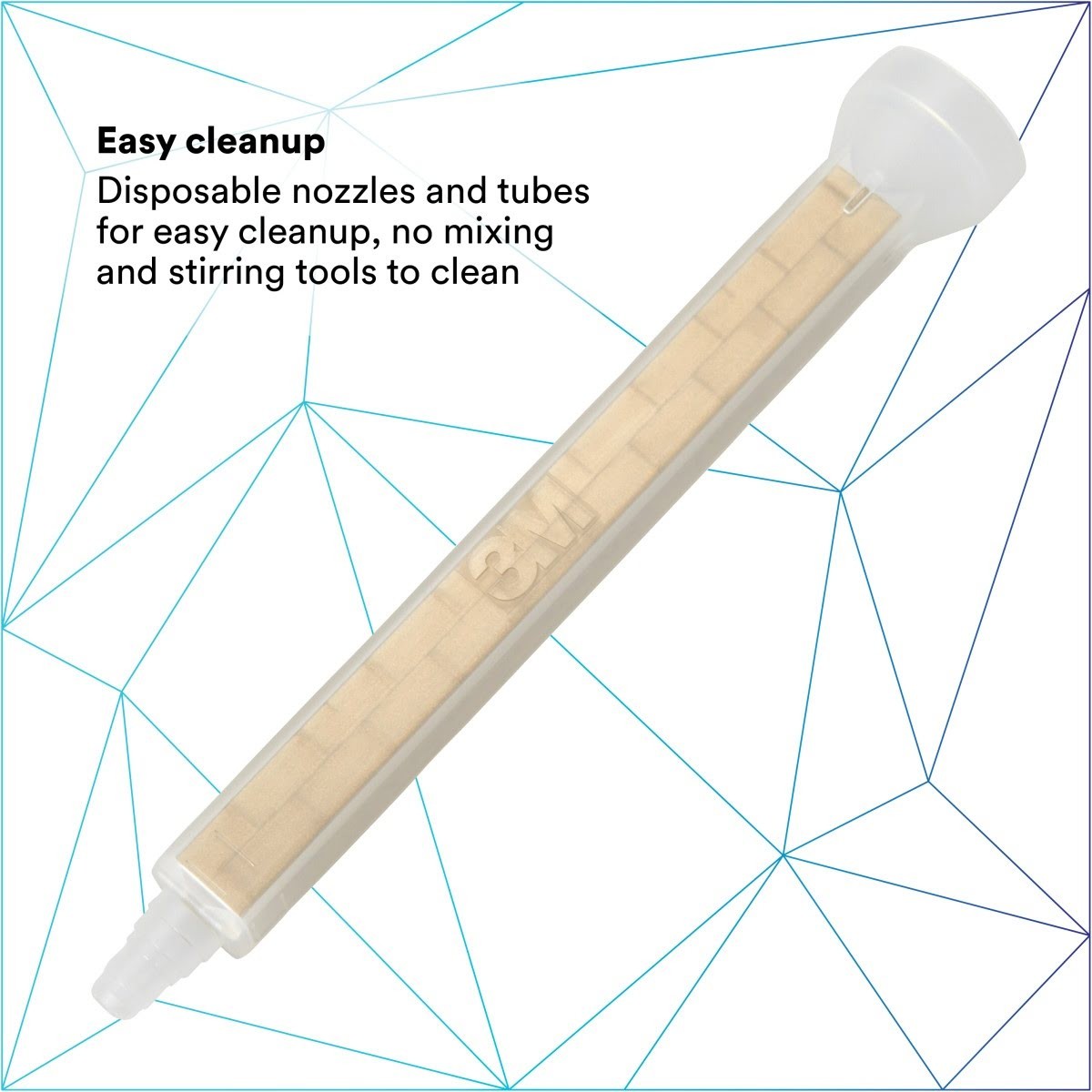 3M 08193 Static Mixing Nozzle, Cascade Mix Meter Nozzle, 200 mL, Gold (7100290361) (36 Pack) - 3