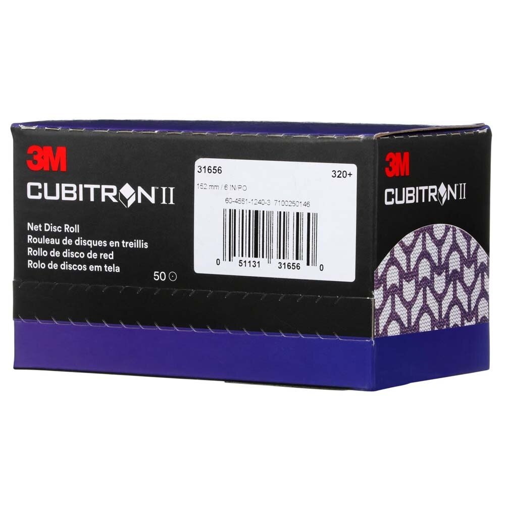 3M 31656 Cubitron II Net Disc Roll , Fastest-Cutting, Longest-Lasting, Dust Capture, 6 in, 320+ grade, Discs (7100291570) - 7