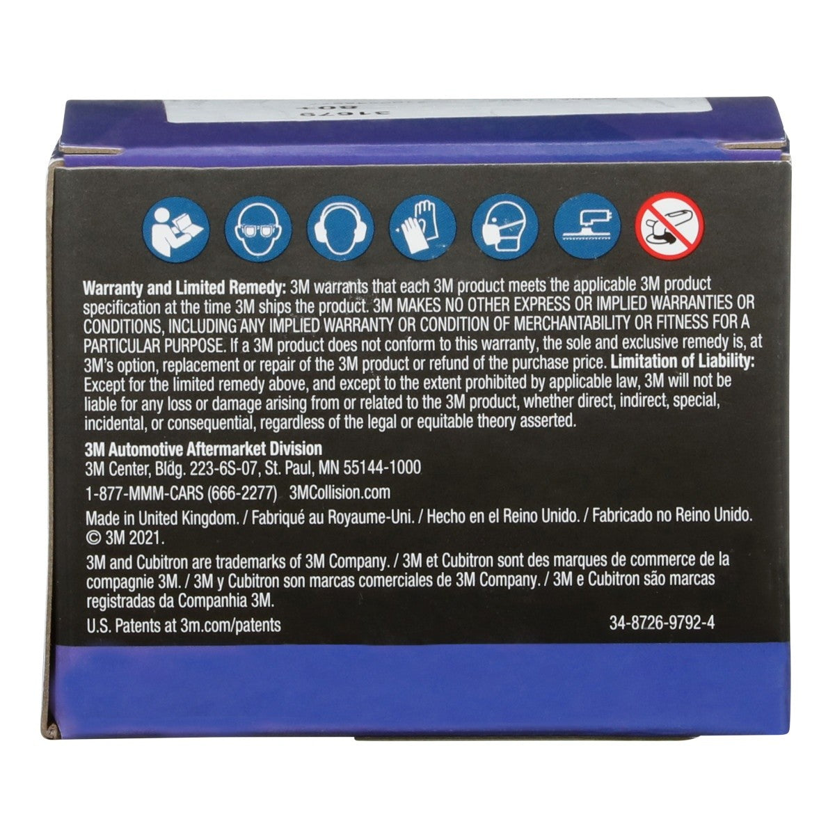 3M 710W Cubitron II Hookit Net Disc Roll, 3 in, 80+ Grit, Purple, 50 Discs per Roll (31679) (7100291693) (6 Pack) - 6