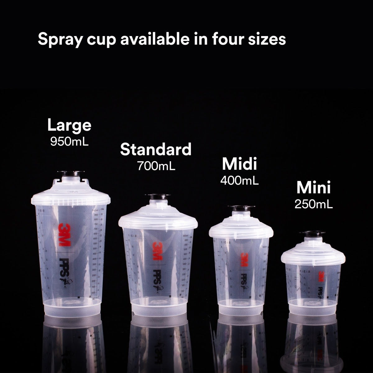3M 26264 PPS Series 2.0 Vented Spray Cups Kit, Large (32.1 fl oz, 950 ml), 200 Micron Filter (7100292052) - 6