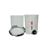 3M 26024 PPS Spray Cup System Kit, Large, 28 oz, 200 Micron Filter, 1 Hard Cup, 50 Lids, 50 Liners, 32 Sealing Plugs (7100297030) - 3