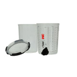 3M 26024 PPS Spray Cup System Kit, Large, 28 oz, 200 Micron Filter, 1 Hard Cup, 50 Lids, 50 Liners, 32 Sealing Plugs (7100297030) - 4