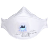 3M 9211+ 9211 Aura Particulate Respirator, N95, Valved, Flat Fold, Individually Wrapped, NIOSH Approved (7100303148) (120 Pack)