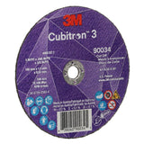 3M 90034 Cubitron Cut-Off Wheel, 36+, T1, 4 in x 1/8 in x 3/8 in, Black (7100304004) (50 Pack) - 3