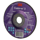 3M 89160 Cubitron Cut and Grind Wheel, 36+, T27, Black, 5 in x 1/8 in x 7/8 in, ANSI (7100305151) (20 Pack) - 3