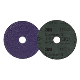 3M 1182C Cubitron Fibre Disc, 36 Plus, Purple, 4 in x 7/8 in, 400N (7100309797) (100 Pack) - 2