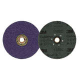 3M 1182C Cubitron Fibre Disc, TN Quick Change, Precision Shaped Ceramic 36+, Purple, 4-1/2 in (7100310727) (100 Pack) - 5