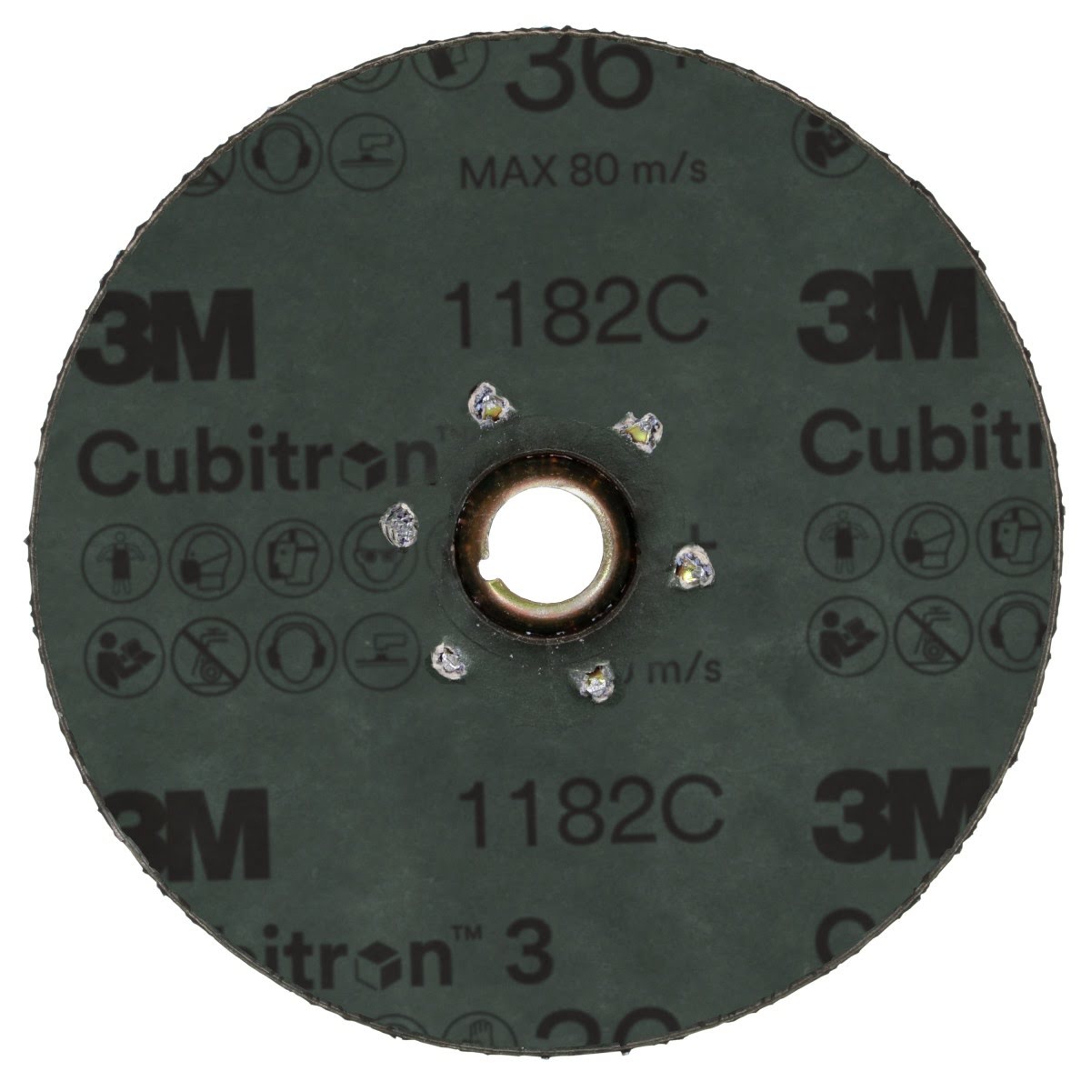 3M 1182C Cubitron 3 Fibre Disc TN Quick Change 36+ Purple 5 in (7100310728) (100 Pack) - 5