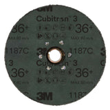 3M 7100310731 Cubitron 3 Fibre Disc 1187C, 36+, TN Quick Change, 5 in, Die 500P, Bag (25 Pack) - 2