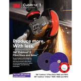 3M 7100310731 Cubitron 3 Fibre Disc 1187C, 36+, TN Quick Change, 5 in, Die 500P, Bag (25 Pack) - 7