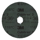 3M 1187C Cubitron 3 Fibre Disc, GL Quick Change, 36+, Purple, 5 in (7100310796) (100 Pack) - 3
