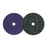 3M 1182C Cubitron Fibre Disc 36+ Purple 9-1-8 in x 7-8 in Die 912J (7100310797) (100 Pack) - 2