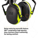 3M X4P5E PELTOR Helmet Attached Earmuffs, Electrically Insulated, NRR 25 dB, X Series, Hard Hat Attached (7100311536) (10 Pack) - 7