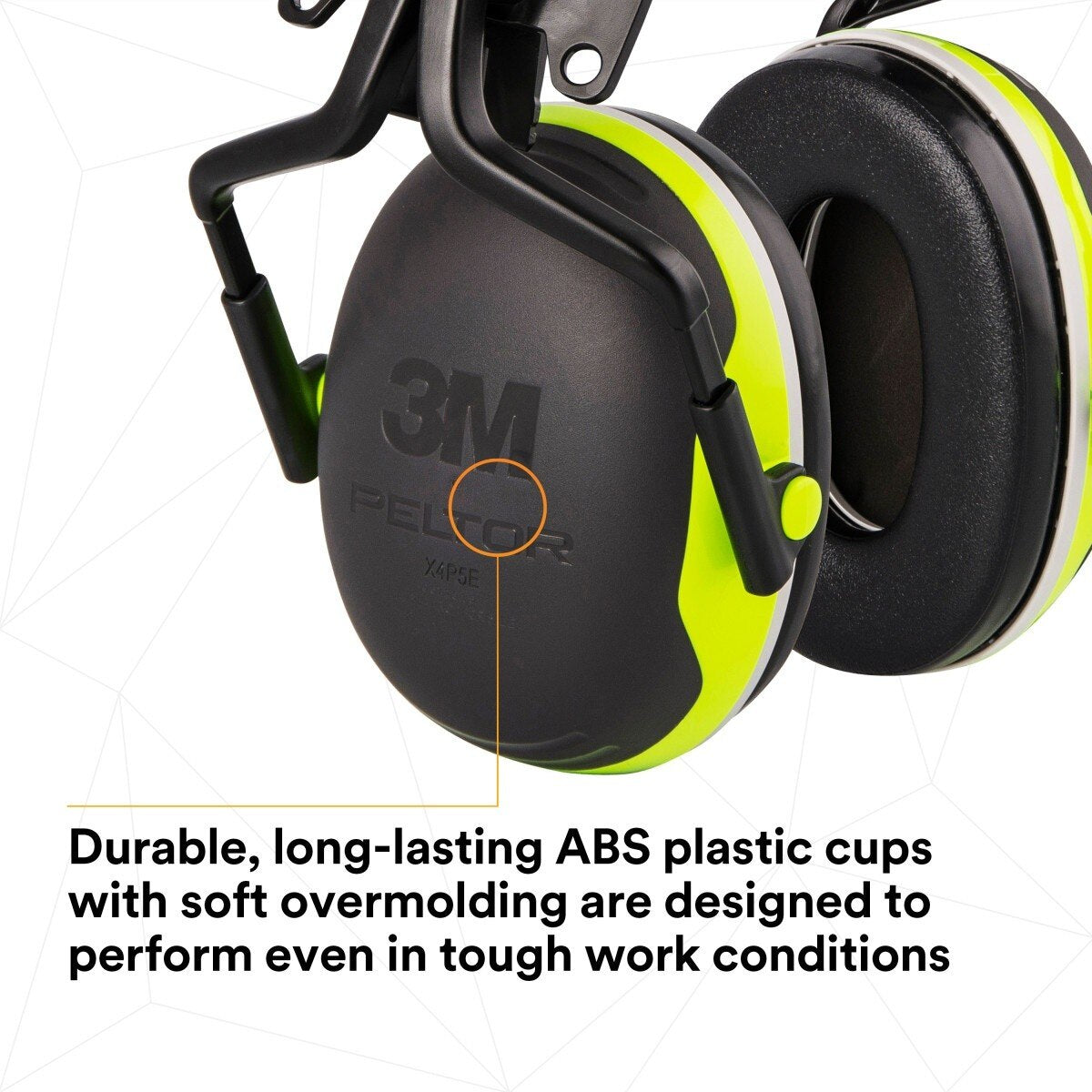 3M X4P5E PELTOR Helmet Attached Earmuffs, Electrically Insulated, NRR 25 dB, X Series, Hard Hat Attached (7100311536) (10 Pack) - 8