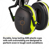 3M X4P5E PELTOR Helmet Attached Earmuffs, Electrically Insulated, NRR 25 dB, X Series, Hard Hat Attached (7100311536) (10 Pack) - 8
