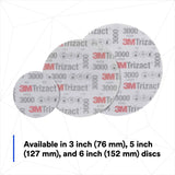 3M 443SA 02087 Trizact Hookit Foam Abrasive Disc, P3000, Gray, 3 in Diameter (7100312601) (60 Pack) - 5