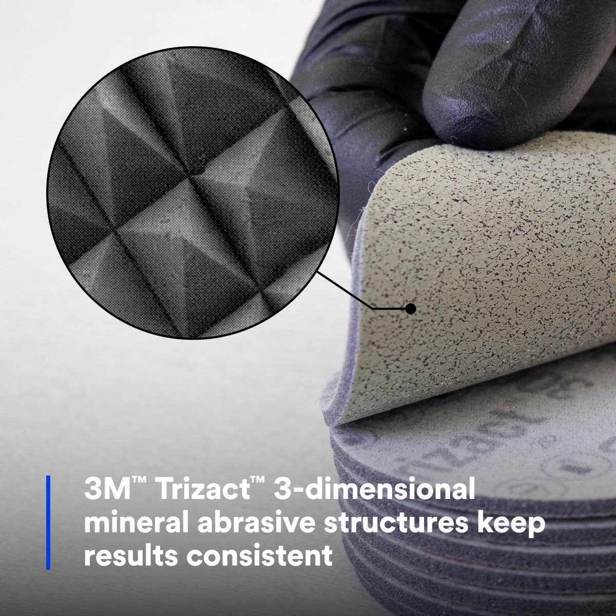 3M 443SA 02087 Trizact Hookit Foam Abrasive Disc, P3000, Gray, 3 in Diameter (7100312601) (60 Pack) - 7