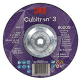 3M 90009 Cubitron 3 Depressed Center Grinding Wheel, 7 in x 1/4 in x 5/8 in-11, 36+ T27, ANSI, Precision Shaped Grain for Beveling, Weld Grinding, Heavy Deburring, Slag Removal (7100312965) (10 Pack)