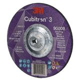 3M 90009 Cubitron 3 Depressed Center Grinding Wheel, 7 in x 1/4 in x 5/8 in-11, 36+ T27, ANSI, Precision Shaped Grain for Beveling, Weld Grinding, Heavy Deburring, Slag Removal (7100312965) (10 Pack) - 3