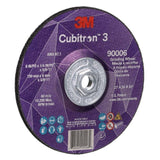 3M 7100312966 Cubitron 3 Depressed Center Grinding Wheel, 90006, 36+ Grit, Type 27, 6 in x 1/4 in x 5/8 in-11, ANSI (10 Pack) - 3