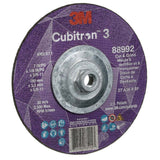 3M 88992 Cubitron 3 Cut and Grind Wheel, 7 in x 1/8 in x 5/8 in-11, 36+ Grit, Type 27 for Cutting, Grinding and Back-Gouging (7100313195) (10 Pack) - 3