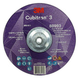3M 7100313197 Cubitron 3 Cut and Grind Wheel, 36+ Grit, Type 27, 9 in x 1/8 in x 5/8 in-11 Thread, ANSI Rated for Cutting and Grinding (10 Pack)