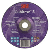3M 7100313198 Cubitron 3 Depressed Center Grinding Wheel, 90008, 36+, T27, 7 in x 1/4 in x 7/8 in (180x6x22.23mm) ANSI