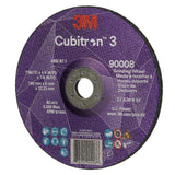 3M 7100313198 Cubitron 3 Depressed Center Grinding Wheel, 90008, 36+, T27, 7 in x 1/4 in x 7/8 in (180x6x22.23mm) ANSI - 2
