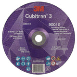 3M 90010 Cubitron 3 Depressed Center Grinding Wheel, 36+, T27, 9 in x 1/4 in x 7/8 in (230x6x22.23mm) ANSI (7100313202) - 2
