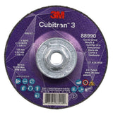 3M 88990 Cubitron 3 Cut and Grind Wheel, 36+ Grit, Type 27, 5 in x 1/8 in x 5/8 in-11 for Cutting, Grinding, Back-Gouging, Fillet Weld Removal (7100313204) (10 Pack)
