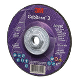 3M 88990 Cubitron 3 Cut and Grind Wheel, 36+ Grit, Type 27, 5 in x 1/8 in x 5/8 in-11 for Cutting, Grinding, Back-Gouging, Fillet Weld Removal (7100313204) (10 Pack) - 3