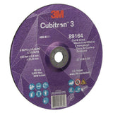 3M 89164 Cubitron 3 Cut and Grind Wheel, 36+, T27, 9 in x 1/8 in x 7/8 in (230 x 3.2 x 22.23 mm), ANSI (7100313759) - 3