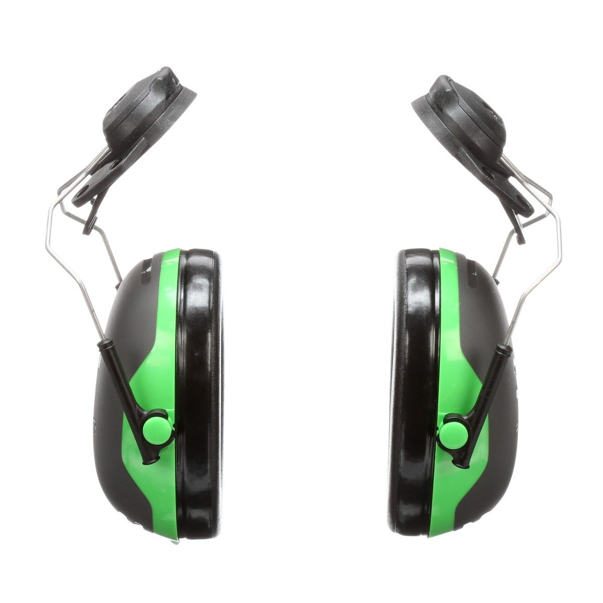 3M X1P3E PELTOR Helmet Attached Earmuffs, NRR 21 dB, Cap Style Hard Hat Compatible, Black/Green (7100315030) (1 Pair) (10 Pack) - 3