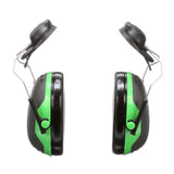 3M X1P3E PELTOR Helmet Attached Earmuffs, NRR 21 dB, Cap Style Hard Hat Compatible, Black/Green (7100315030) (1 Pair) - 3