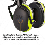 3M 7100315031 PELTOR X4P5E-OR Hard Hat Attached Earmuffs, Electrically Insulated, NRR 25 dB - 3