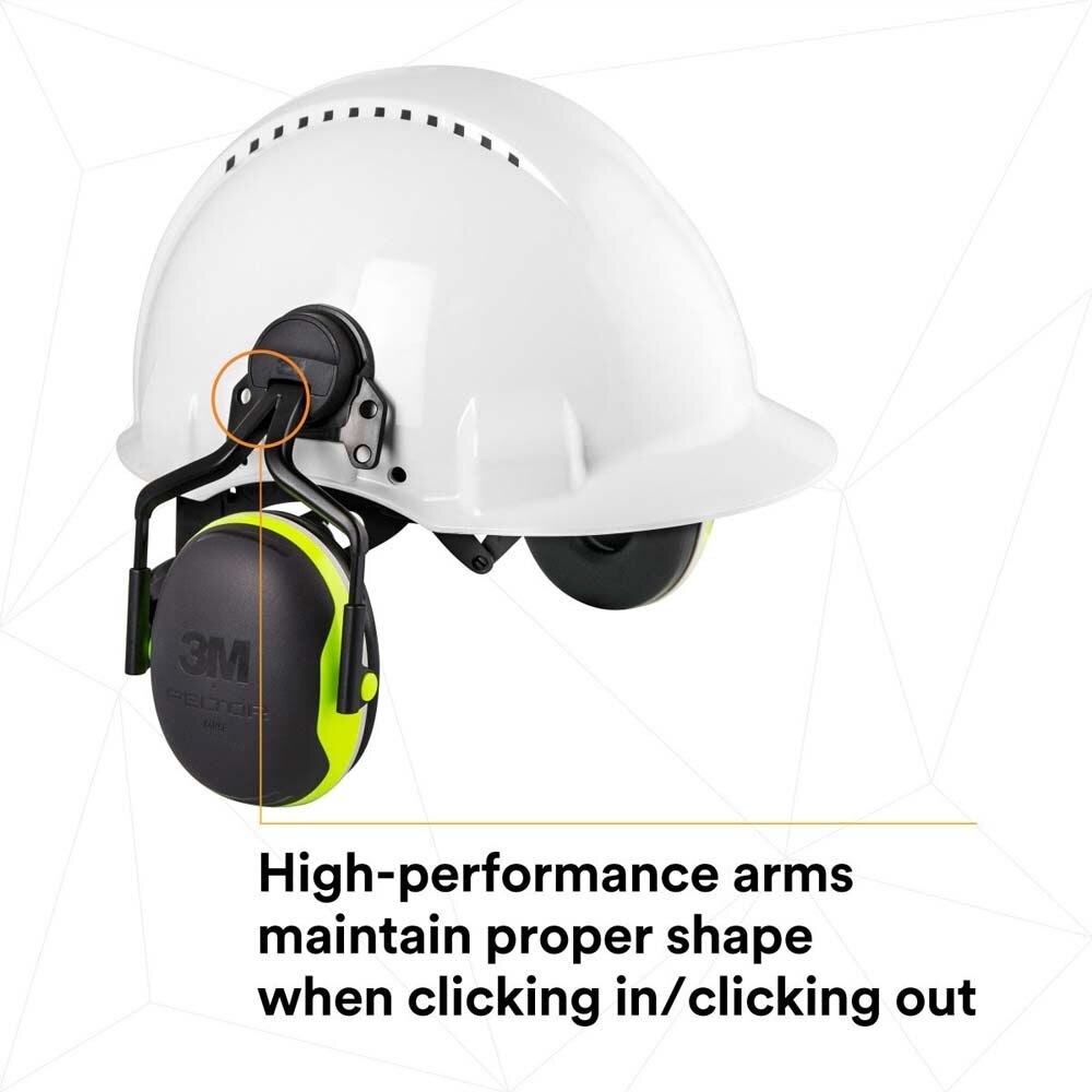 3M 7100315031 PELTOR X4P5E-OR Hard Hat Attached Earmuffs, Electrically Insulated, NRR 25 dB - 4