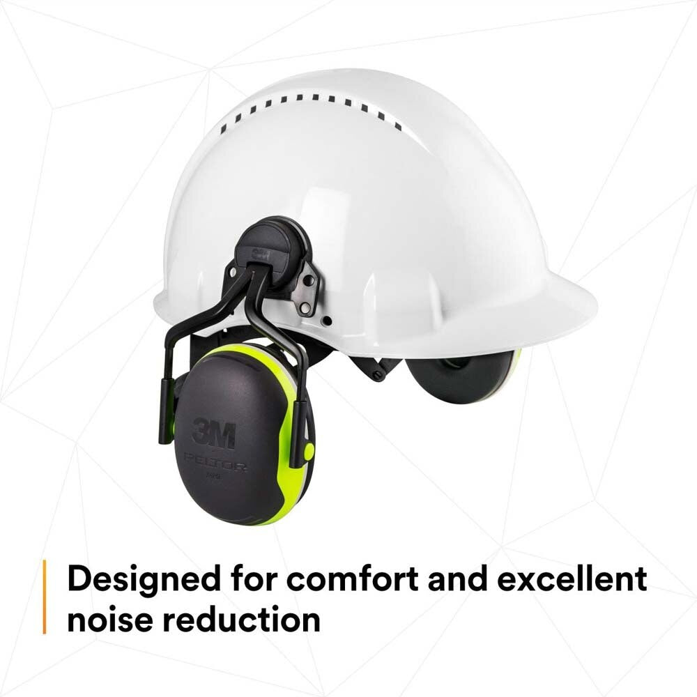 3M 7100315031 PELTOR X4P5E-OR Hard Hat Attached Earmuffs, Electrically Insulated, NRR 25 dB - 6