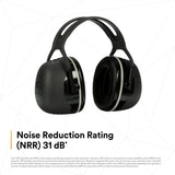 3M 7100315048 Over-the-Head Earmuffs X5A NRR 31 dB Hearing Protection (10 Pack) - 2