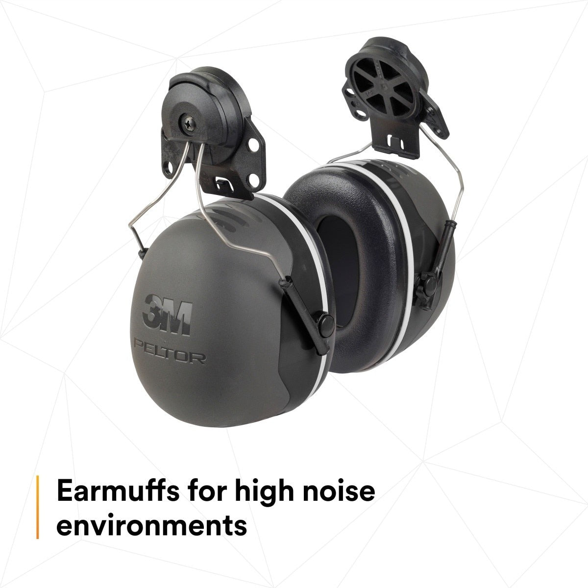3M 7100315223 PELTOR X5P3E Hard Hat Attached Earmuffs NRR 31 dB Black (1 Pack) (10 Pack) - 2