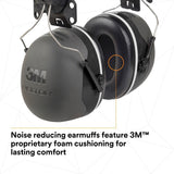 3M 7100315223 PELTOR X5P3E Hard Hat Attached Earmuffs NRR 31 dB Black (1 Pack) (10 Pack) - 4