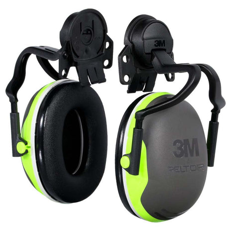 3M 7100315224 Peltor X4P51E Full Brim Helmet Attached Earmuffs, Electrically Insulated, NRR 26 dB