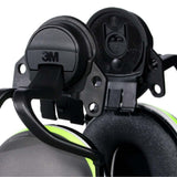3M 7100315224 Peltor X4P51E Full Brim Helmet Attached Earmuffs, Electrically Insulated, NRR 26 dB - 3