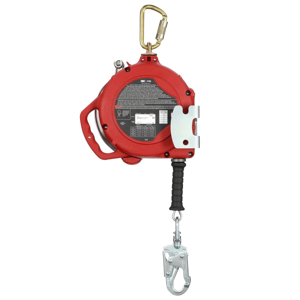 3M 3590052 PROTECTA 3-Way Retrieval Self-Retracting Lifeline with Bracket, 50 ft Galvanized Cable, Steel Swivel Snap Hook, Class 1 ANSI (7100318446) - 4