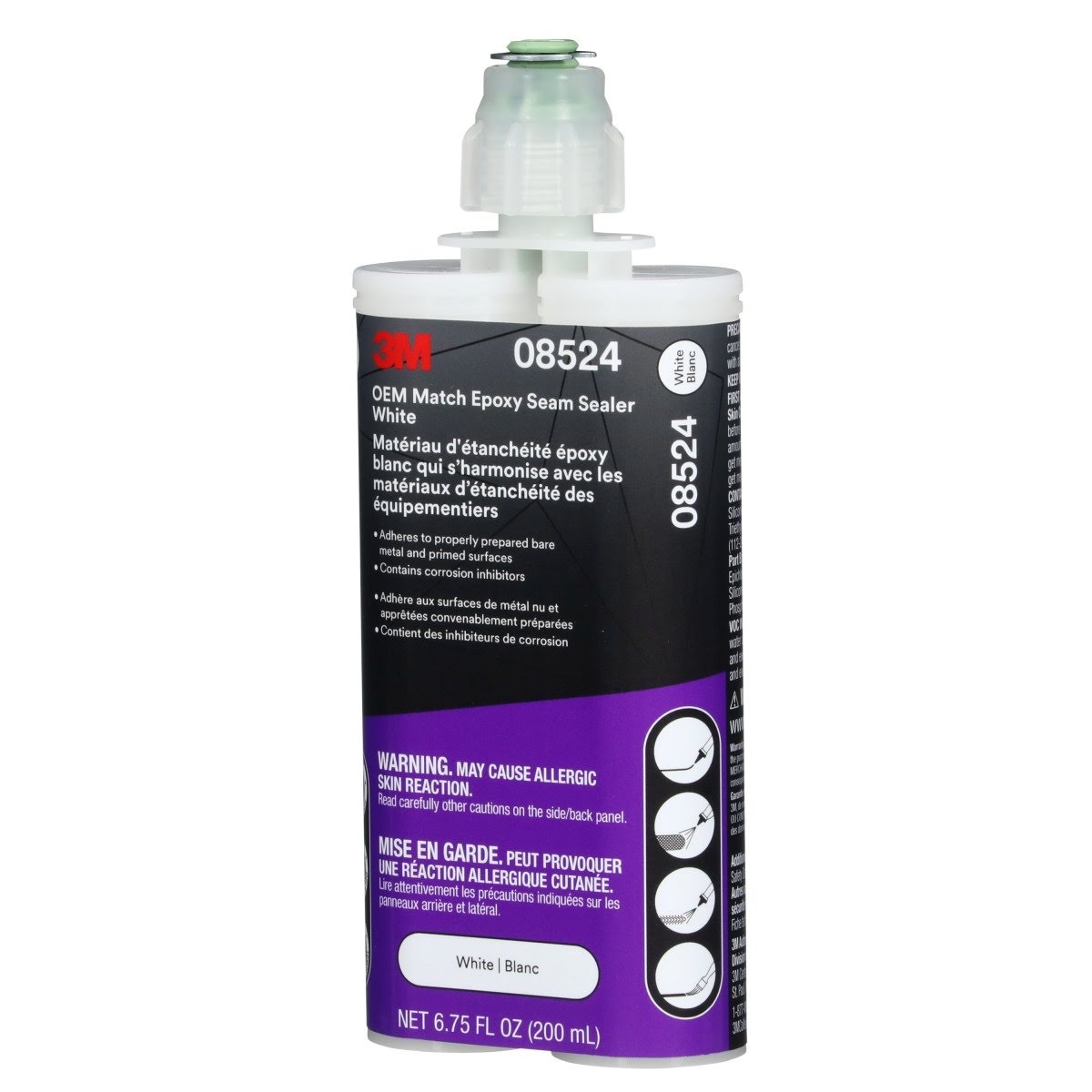 3M OEM Match Epoxy Seam Sealer White 200 ml Cartridge (08524) (7100319307) (6 Pack) - 2