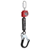 3M 3100509 PROTECTA Self-Retracting Lifeline with Carabiner, Web, Aluminum Rebar Hook, 6 ft, Red (7100319831)
